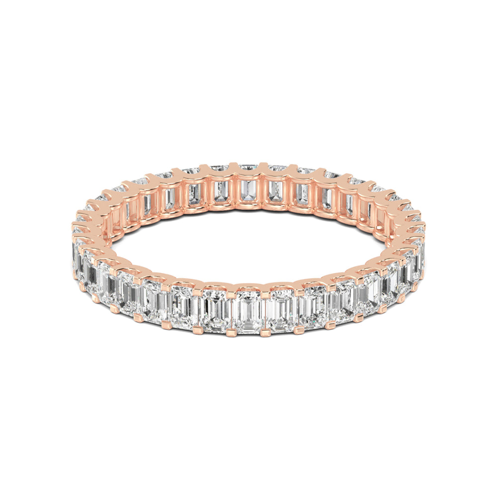 Rose Gold / Hazel Eternity Wedding Band