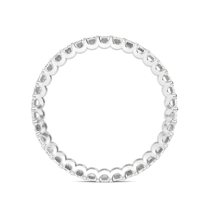 White Gold / Hazel Eternity Wedding Band