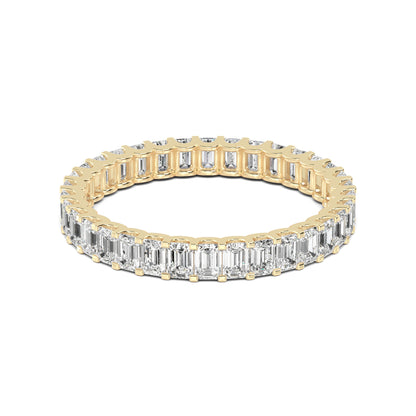 Yellow Gold / Hazel Eternity Wedding Band