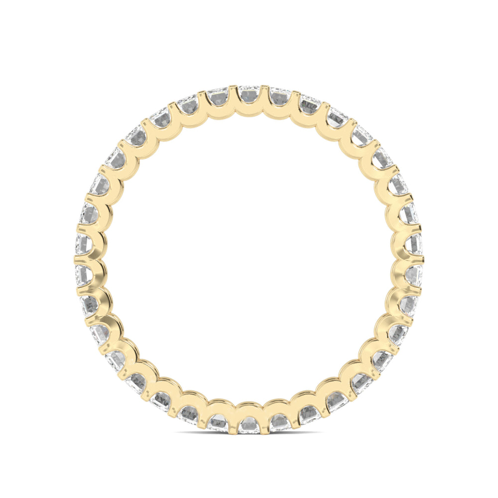 Yellow Gold / Hazel Eternity Wedding Band