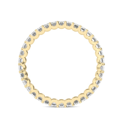 Yellow Gold / Hazel Eternity Wedding Band