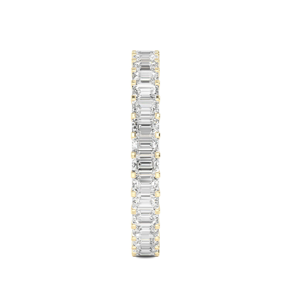 Yellow Gold / Hazel Eternity Wedding Band