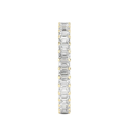 Yellow Gold / Hazel Eternity Wedding Band