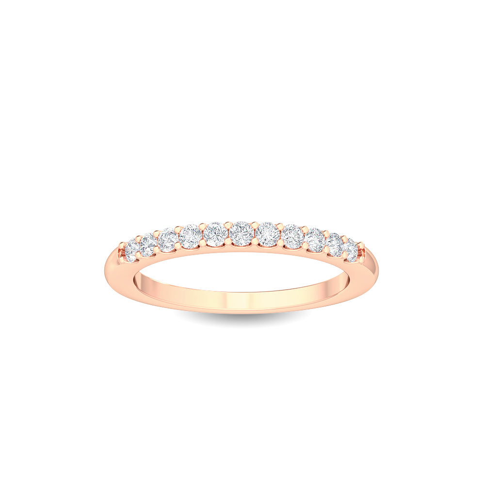 Rose Gold / Alize Prong Wedding Band