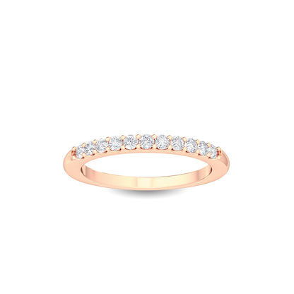 Rose Gold / Alize Prong Wedding Band