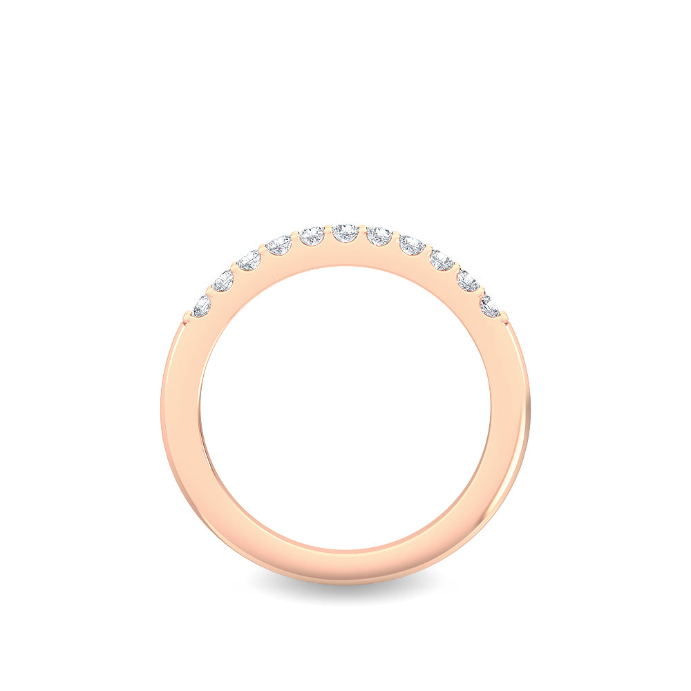 Rose Gold / Alize Prong Wedding Band