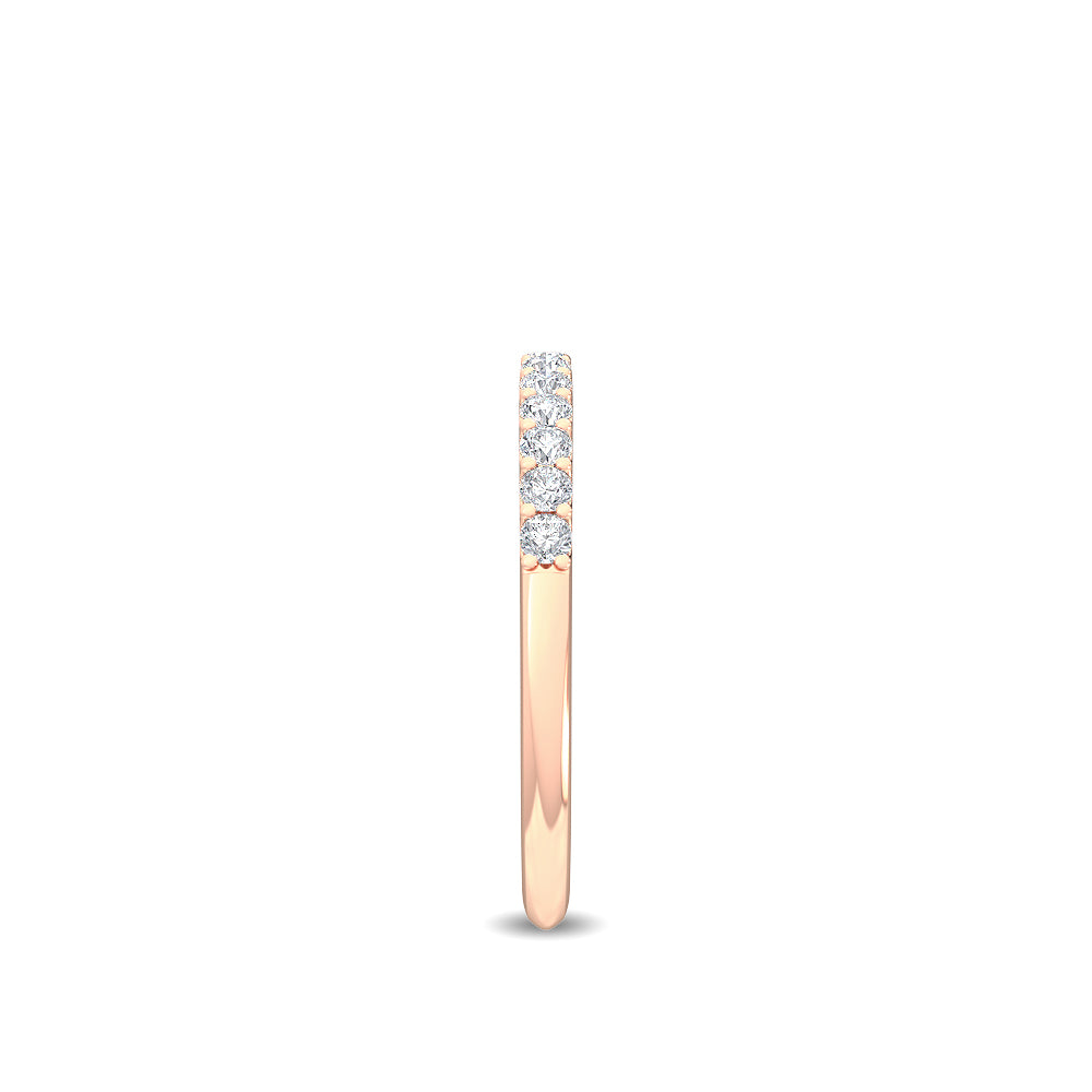 Rose Gold / Alize Prong Wedding Band