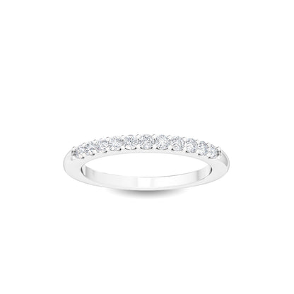 White Gold / Alize Prong Wedding Band
