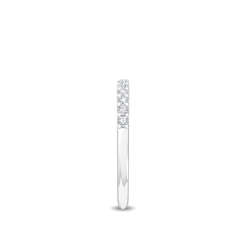 White Gold / Alize Prong Wedding Band