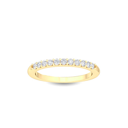 Yellow Gold / Alize Prong Wedding Band