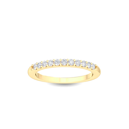 Yellow Gold / Alize Prong Wedding Band