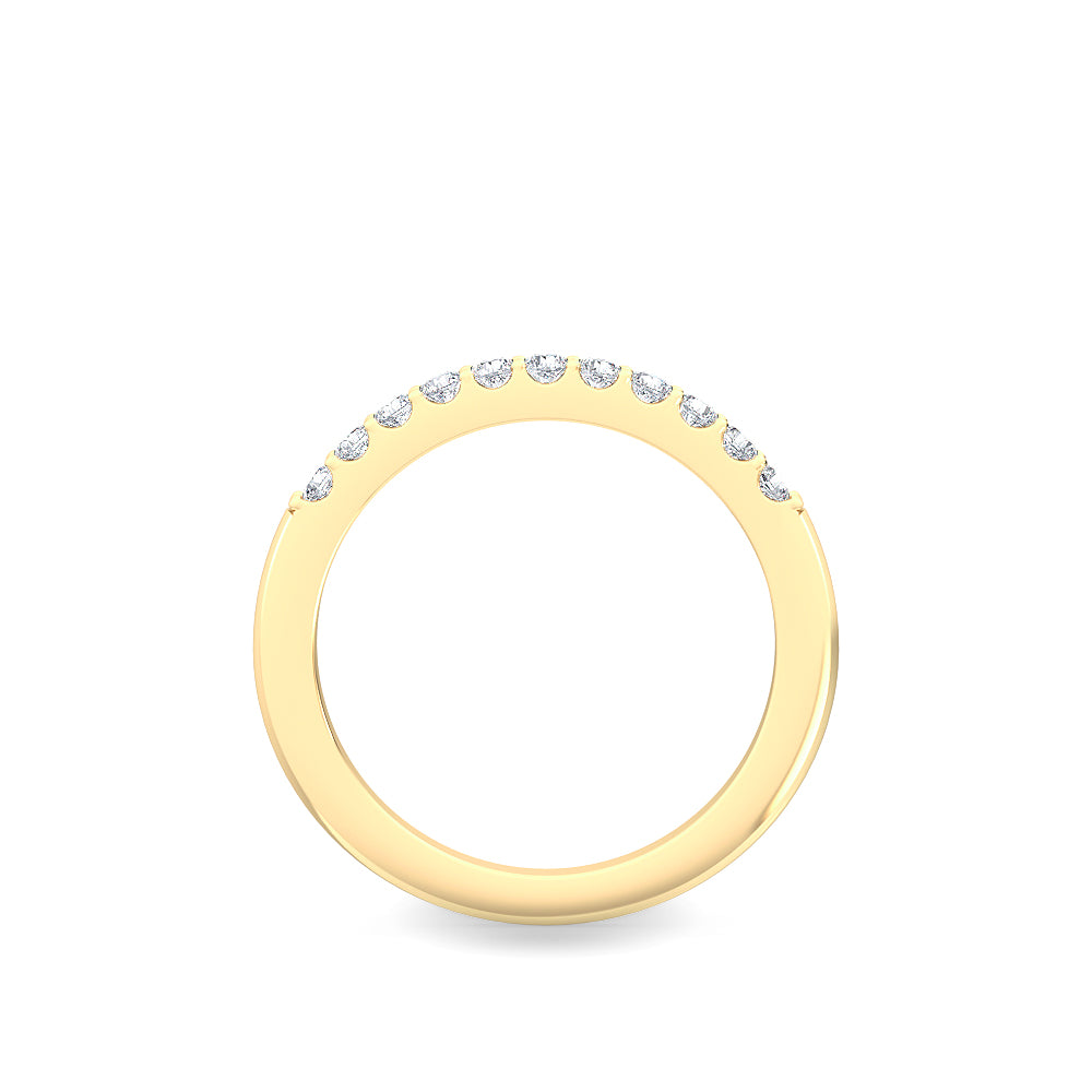Yellow Gold / Alize Prong Wedding Band
