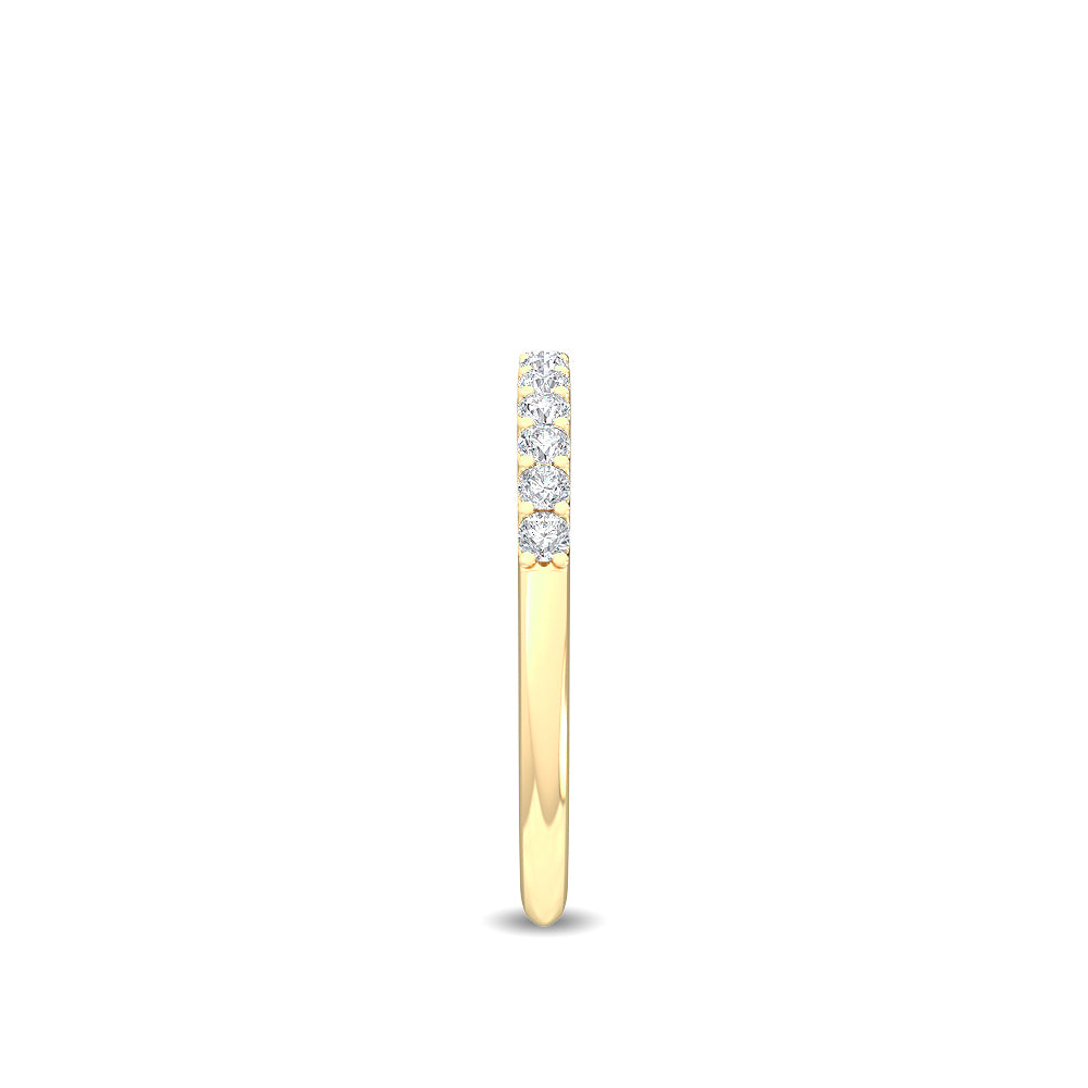 Yellow Gold / Alize Prong Wedding Band