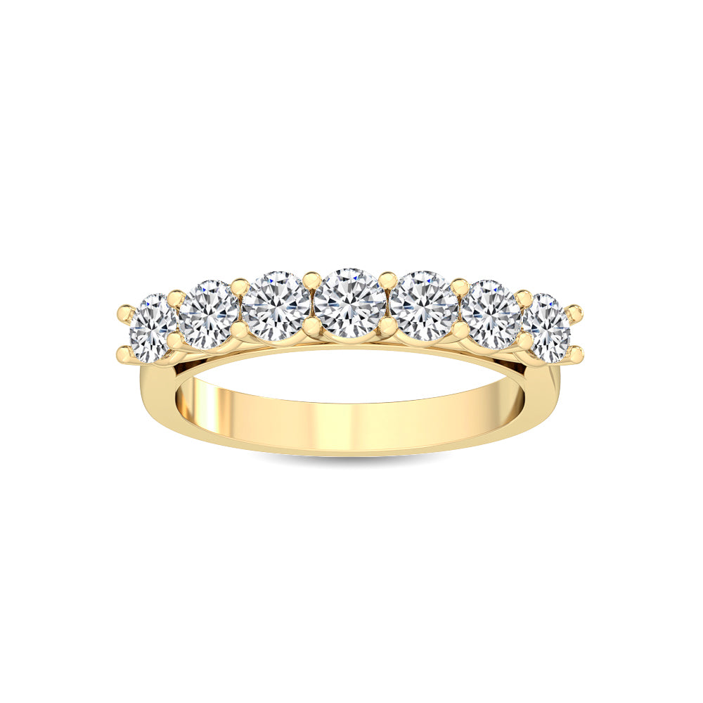 Yellow Gold / Zeina Prong Wedding Band