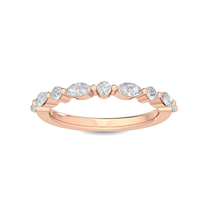 Rose Gold / Leena Diamond Wedding Band