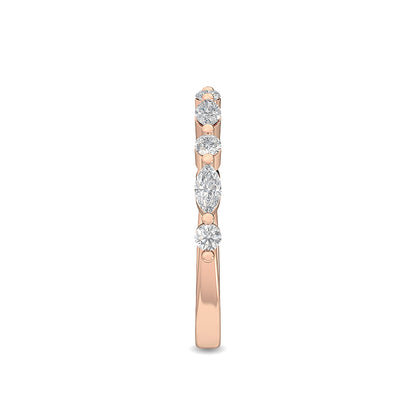 Rose Gold / Leena Diamond Wedding Band