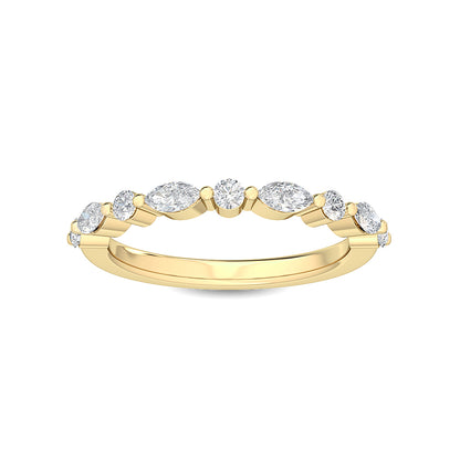 Yellow Gold / Leena Diamond Wedding Band