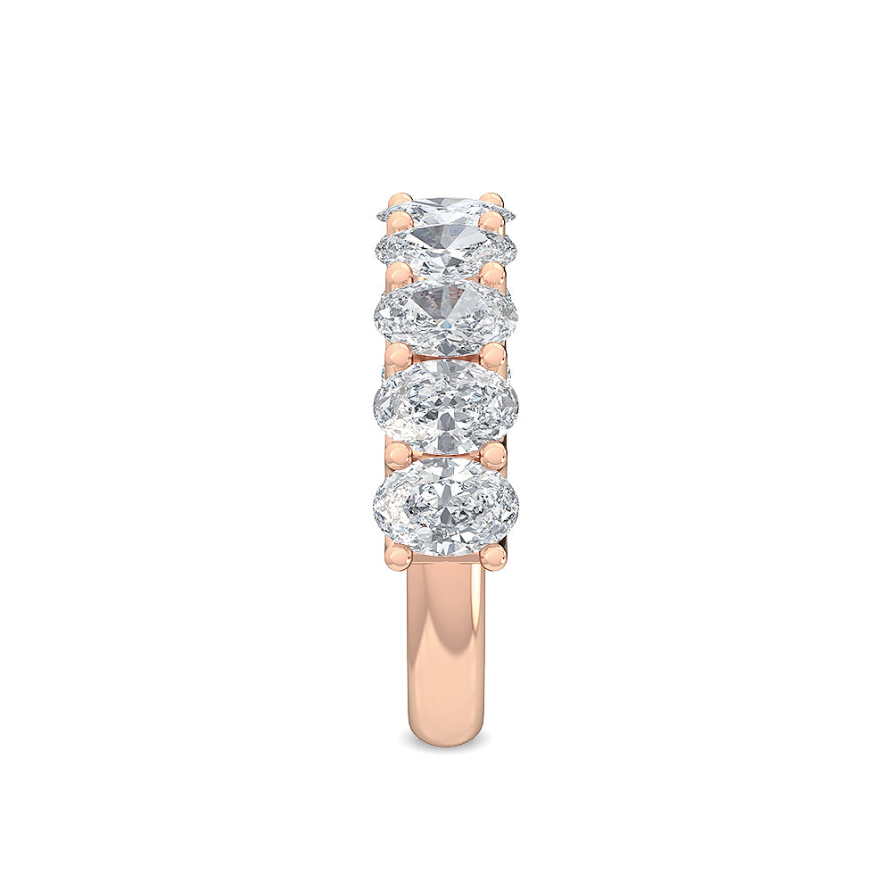 Rose Gold / Evangeline Diamond Wedding Band