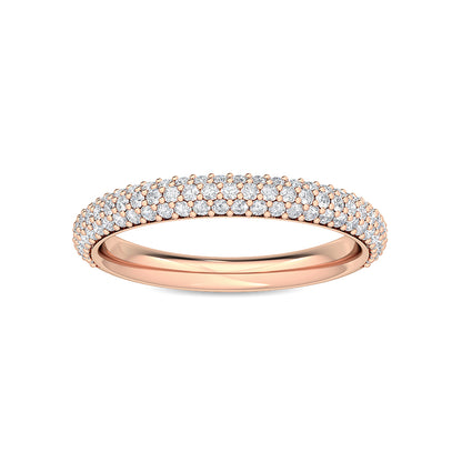 Rose Gold / Fleur Prong Wedding Band