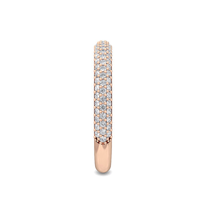 Rose Gold / Fleur Prong Wedding Band