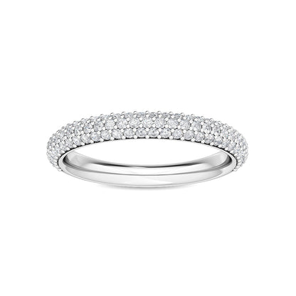 White Gold / Fleur Prong Wedding Band