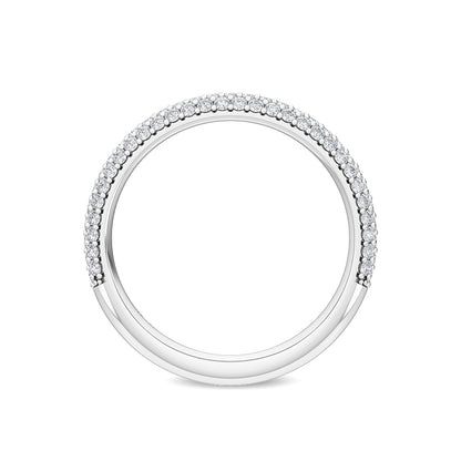 White Gold / Fleur Prong Wedding Band
