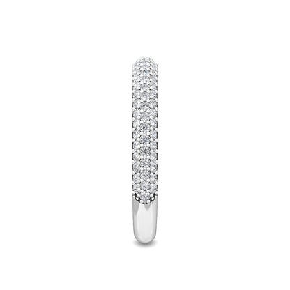 White Gold / Fleur Prong Wedding Band