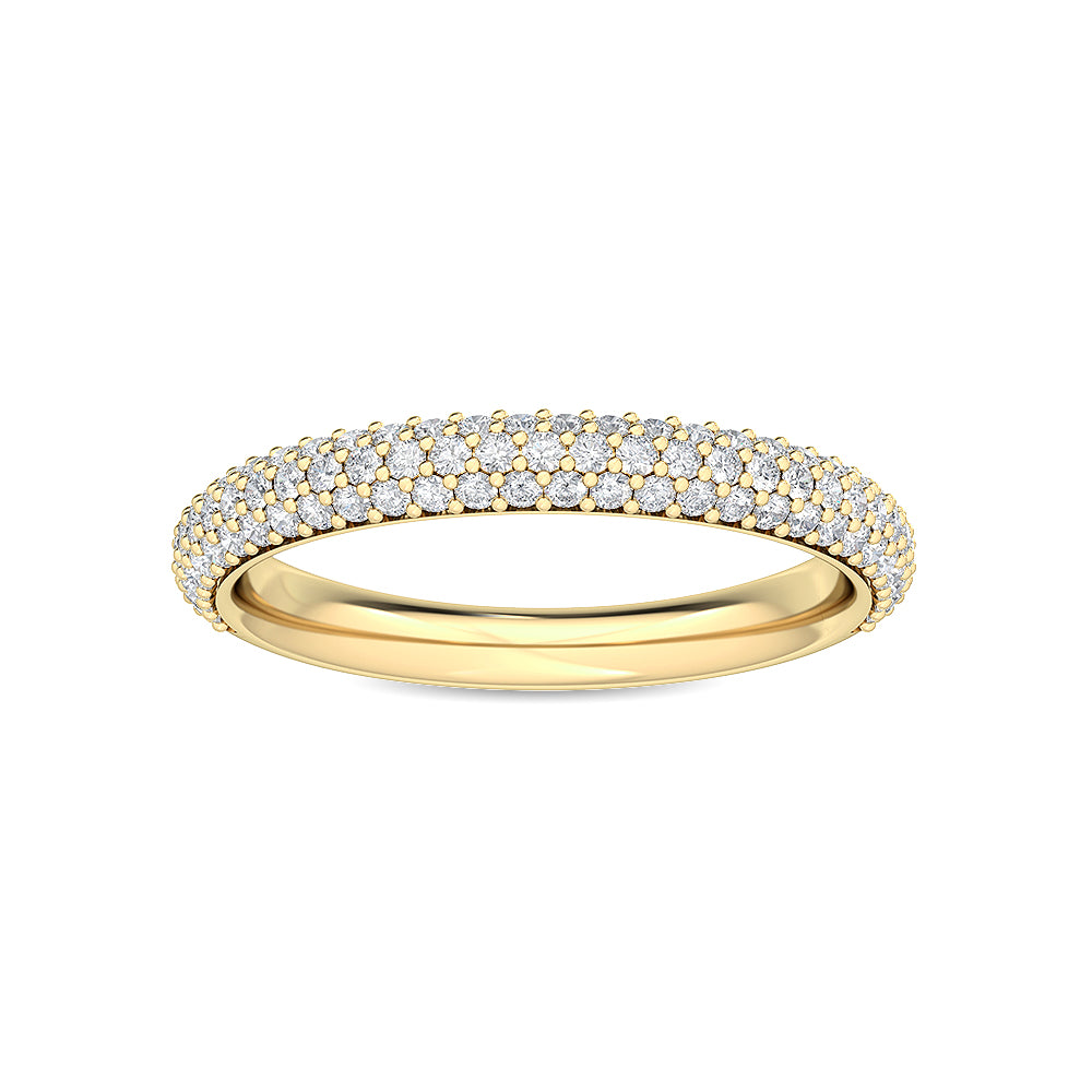 Yellow Gold / Fleur Prong Wedding Band