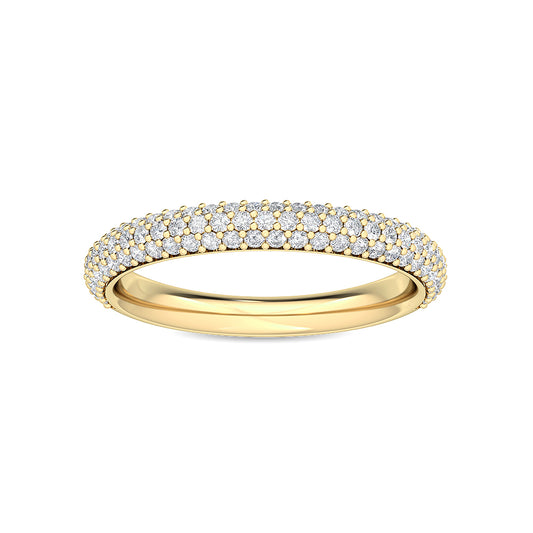 Yellow Gold / Fleur Prong Wedding Band