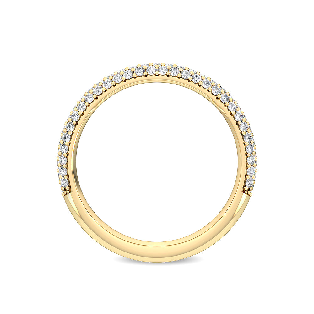 Yellow Gold / Fleur Prong Wedding Band