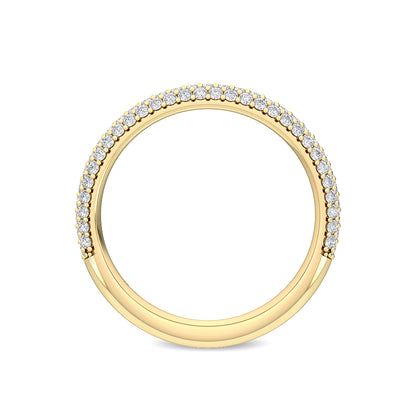 Yellow Gold / Fleur Prong Wedding Band