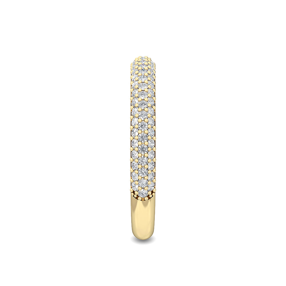 Yellow Gold / Fleur Prong Wedding Band