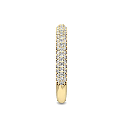 Yellow Gold / Fleur Prong Wedding Band