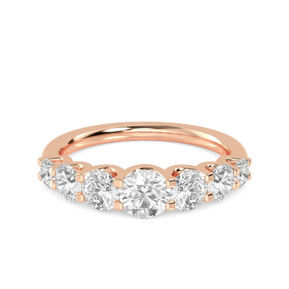 Rose Gold / Elowen Seven Stone Wedding Band