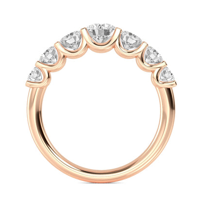 Rose Gold / Elowen Seven Stone Wedding Band
