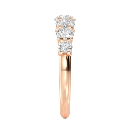 Rose Gold / Elowen Seven Stone Wedding Band