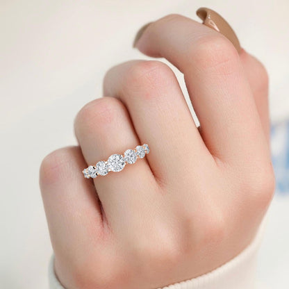 Rose Gold / Elowen Seven Stone Wedding Band