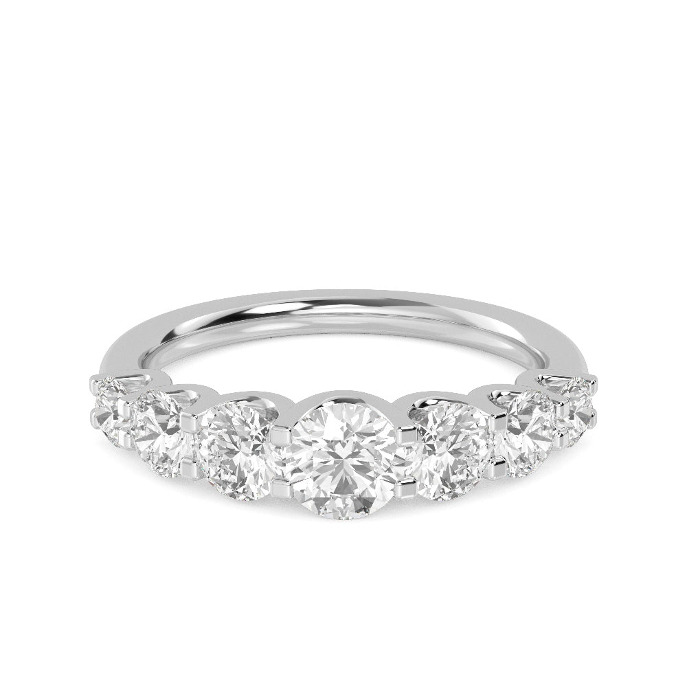White Gold / Elowen Seven Stone Wedding Band