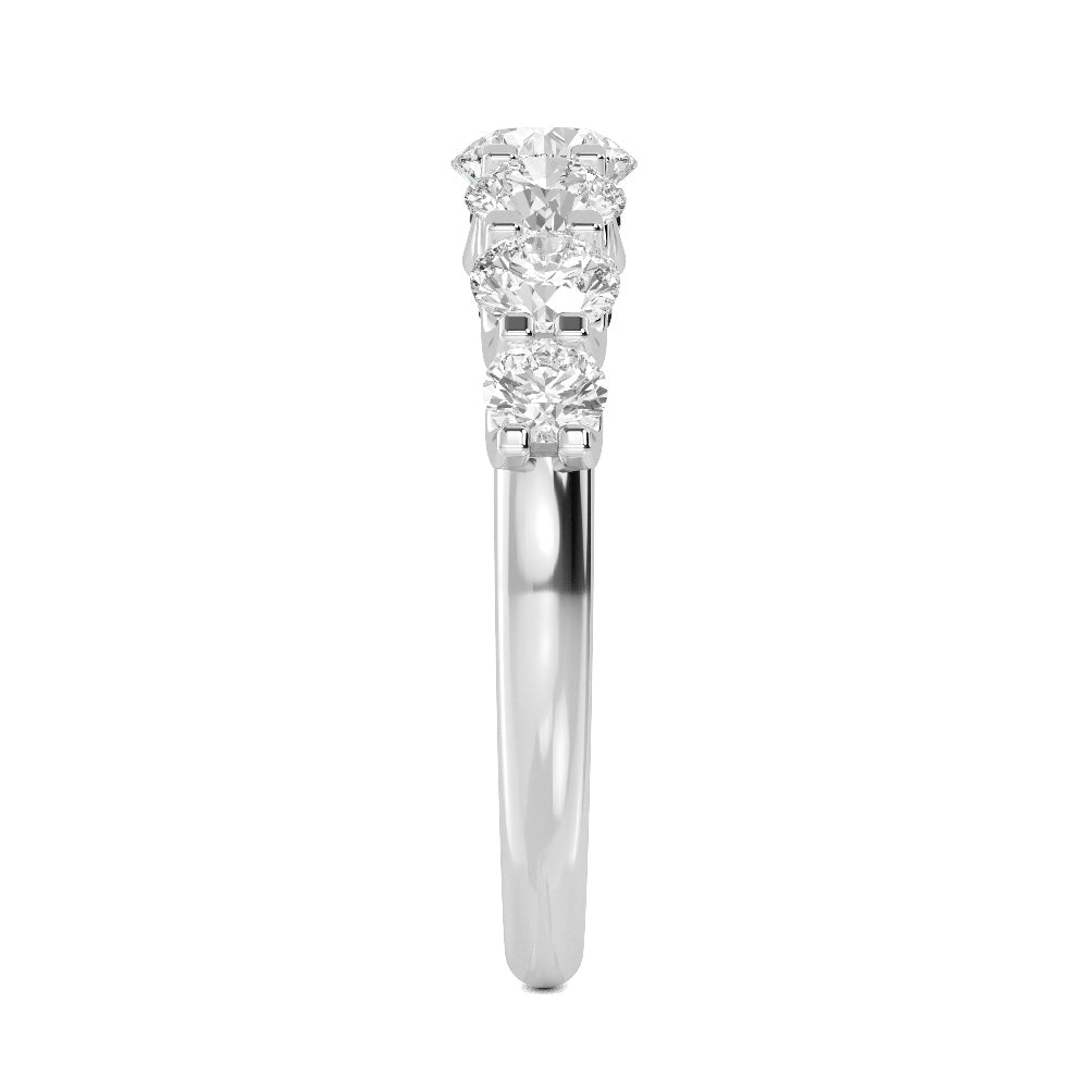 White Gold / Elowen Seven Stone Wedding Band