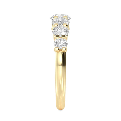 Yellow Gold / Elowen Seven Stone Wedding Band