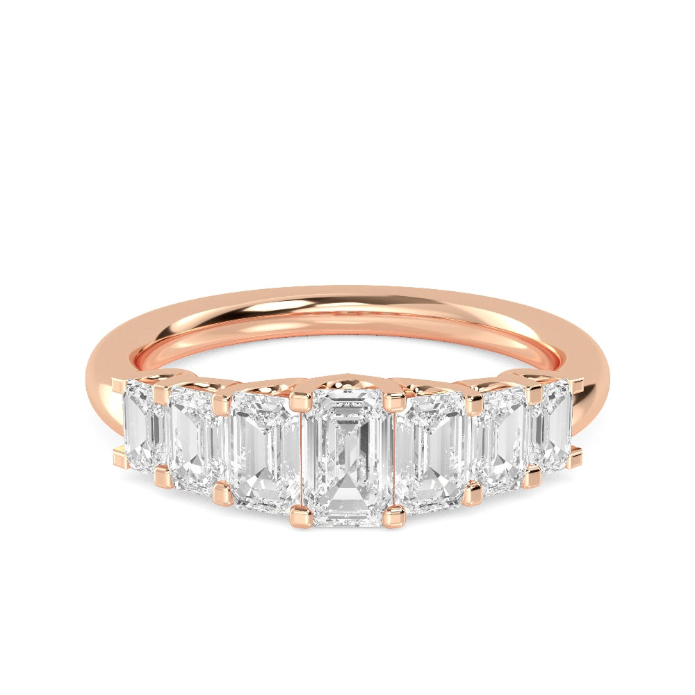 Rose Gold / Isabeau Seven Stone Wedding Band
