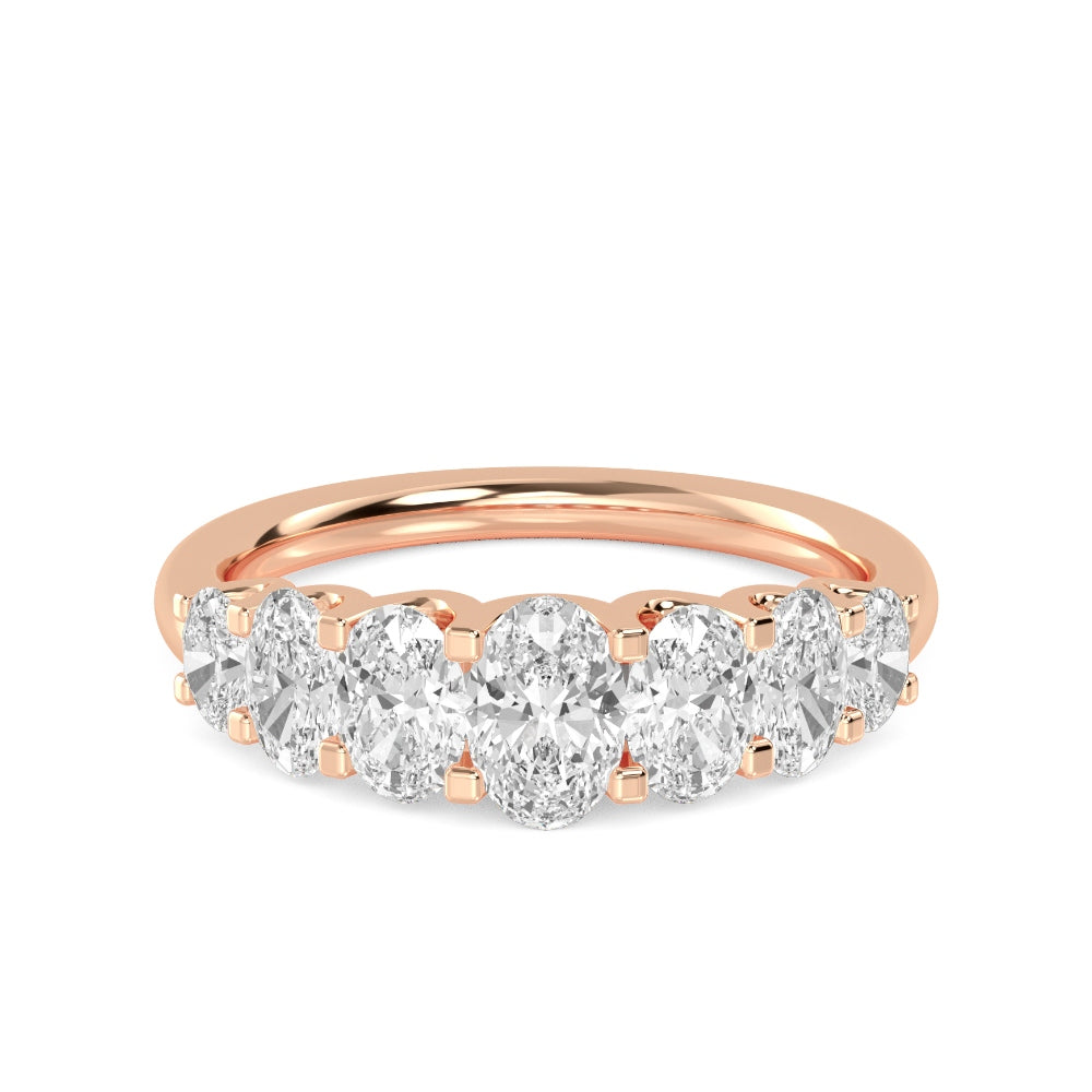 Rose Gold / Annika Seven Stone Wedding Band