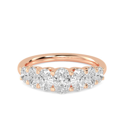 Rose Gold / Annika Seven Stone Wedding Band