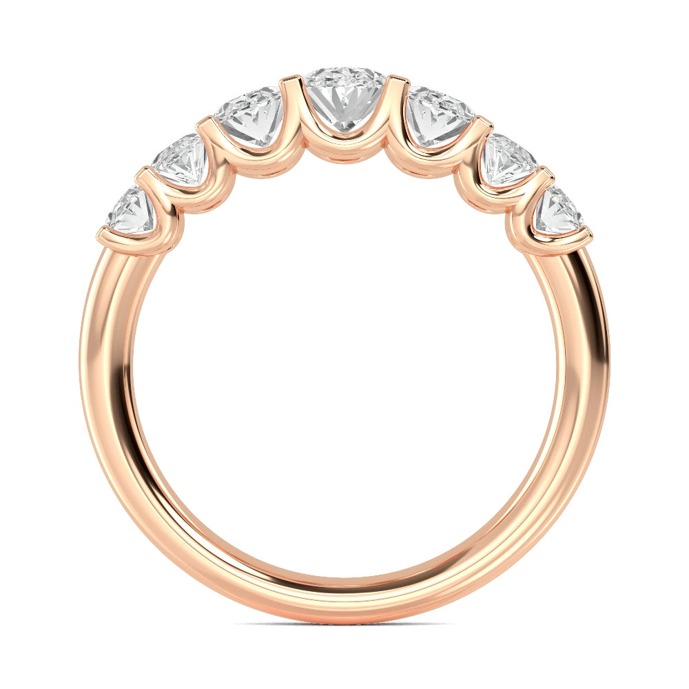 Rose Gold / Annika Seven Stone Wedding Band