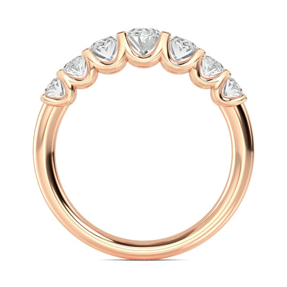Rose Gold / Annika Seven Stone Wedding Band