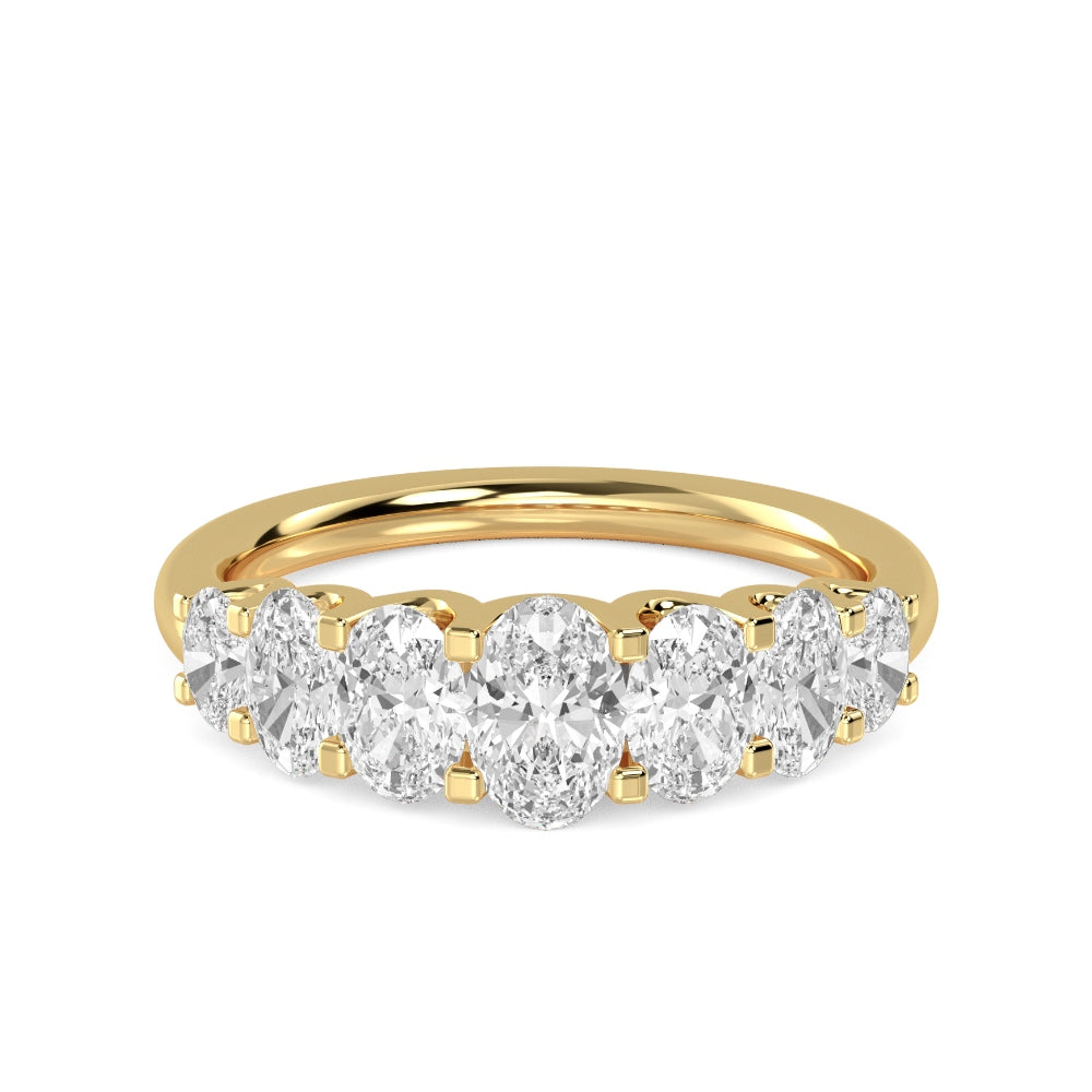 Yellow Gold / Annika Seven Stone Wedding Band