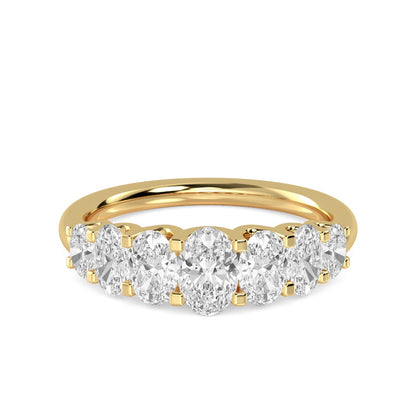 Yellow Gold / Annika Seven Stone Wedding Band