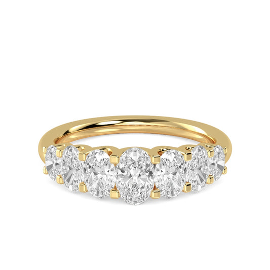 Yellow Gold / Annika Seven Stone Wedding Band