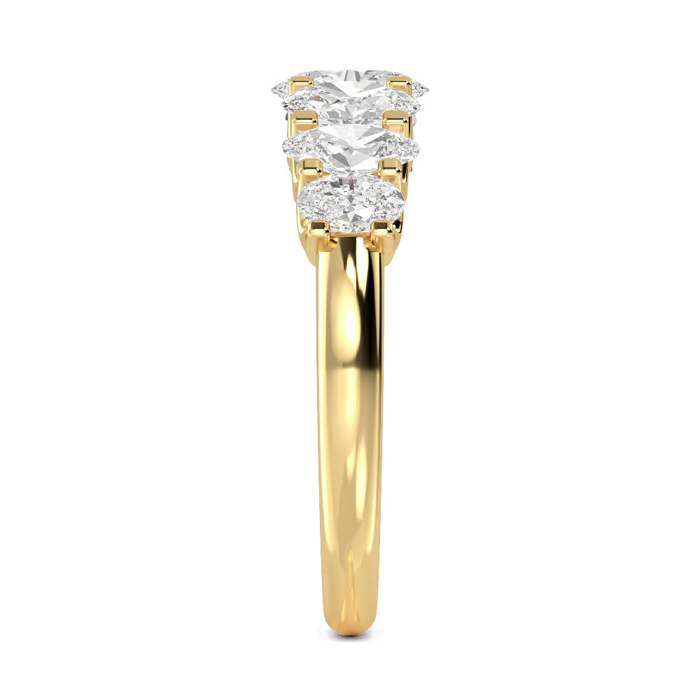 Yellow Gold / Annika Seven Stone Wedding Band