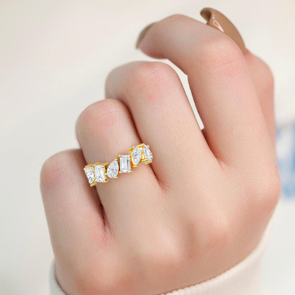 Yellow Gold / Celine Eternity Wedding Band
